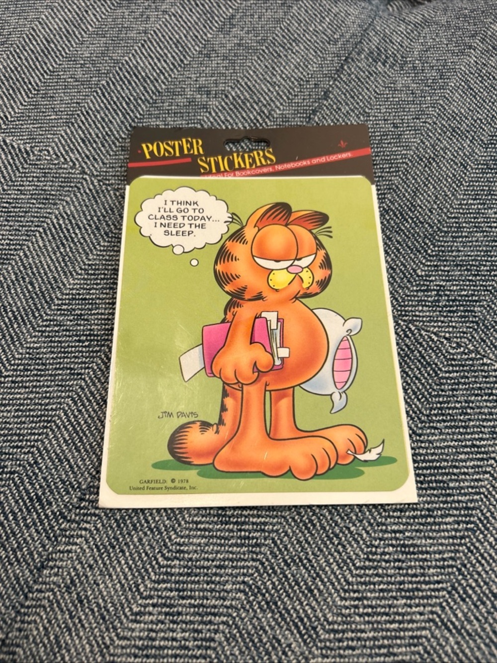 NEW Vintage Gibson Greetings 1978 Garfield Cat Poster Sticker